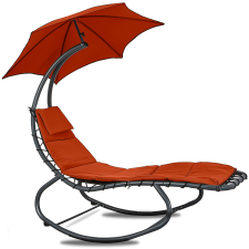 Linder Exclusiv Kerti napozóágy napernyővel Linder Exclusiv MC4356 - Piros kerti bútor