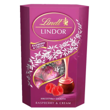  Lindor Raspberry&amp;Cream málnás tejcsokoládé golyók - 200g csokoládé és édesség