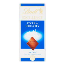 Lindt Csokoládé LINDT Excellence Extra Creamy tejcsokoládé 100g csokoládé és édesség