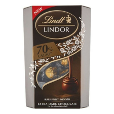 Lindt Csokoládé LINDT Lindor 70% Cacao étcsokoládé golyók díszdobozban 200g csokoládé és édesség