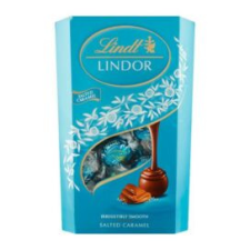 Lindt Csokoládé LINDT Lindor Salted Caramel sós karamellás csokoládé golyók díszdobozban 337g csokoládé és édesség