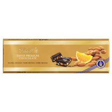 Lindt Gold Dark Orange Almonds táblás étcsokoládé - 300 g csokoládé és édesség