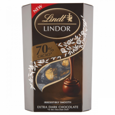 Lindt Lindor extra keserű étcsokoládé lágyan olvadó töltelékkel 70% 200 g csokoládé és édesség
