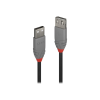 LINDY 36700 USB kábel 0,2 M USB 2.0 USB A Fekete, Szürke (36700)