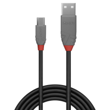 LINDY 36730 Anthra Line USB-A apa - Micro-USB apa 2.0 Adatkábel - Fekete (0,2m) kábel és adapter