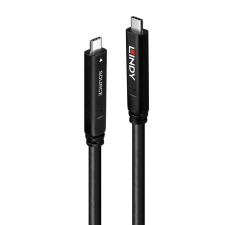 LINDY 43393 USB-C apa - USB-C apa 3.2 Gen 1 Adat és töltőkábel - Fekete (8m) kábel és adapter