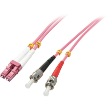 LINDY 46354 száloptikás kábel 10 M LC ST OM4 Rózsaszín (46354) kábel és adapter