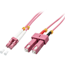 LINDY 46361 száloptikás kábel 2 M LC SC OM4 Rózsaszín (46361) kábel és adapter