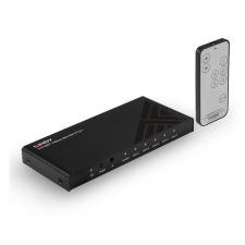 LINDY HDMI Switch 5 port 18G távirányítóval (38233) (l38233) hub és switch