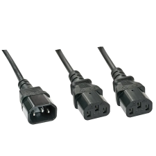 LINDY IEC Táp Fekete 1m 30363 kábel és adapter