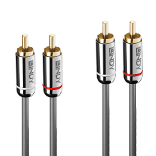 LINDY RCA - RCA kábel 1m (3.5mm 2xRCA apa - 2xRCA apa) kábel és adapter