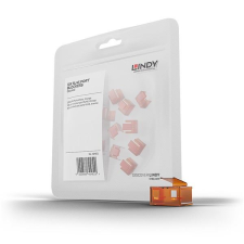 LINDY RJ45 biztonsági dugó, narancssárga (20db/csomag) (40481) (Lin40481) kábel és adapter