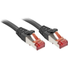 LINDY RJ45 Hálózat Csatlakozókábel CAT 6 S/FTP 7.50 m Fekete Védővel LINDY (47782)