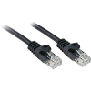 LINDY RJ45 Hálózat Csatlakozókábel CAT 6 U/UTP 0.50 m Fekete Védővel LINDY (48191)