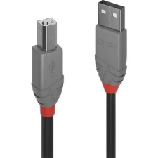 LINDY USB 2.0 Csatlakozókábel [1x USB 2.0 dugó, A típus - 1x USB 2.0 dugó, B típus] 7.50 m Fekete (36676) kábel és adapter