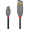 LINDY USB 2.0 Csatlakozókábel [1x USB 2.0 dugó, A típus - 1x USB-C™ dugó] 0.50 m Fekete (36885)