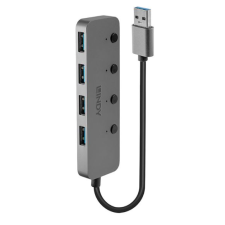 LINDY USB 3.2 Gen1 kapcsolható 4 portos HUB (43309) (l43309) hub és switch
