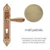 Linea Cali Aisha matt patinás Pajzsos kilincsgarnitúra 1650 PL PM