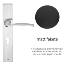Linea Cali Ala matt fekete Pajzsos kilincsgarnitúra 1385 PL VE zár és alkatrészei