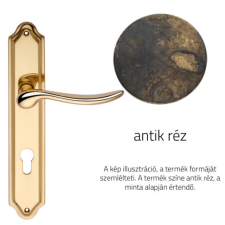 Linea Cali Beta antik réz Pajzsos kilincsgarnitúra 488 PL AN zár és alkatrészei
