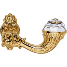 Linea Cali Brilliant Crystal aranyozott díszes rozettás kilincsgarnitúra 1526 RB 015 OZ zár és alkatrészei