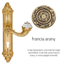 Linea Cali Brilliant Crystal francia arany Pajzsos kilincsgarnitúra 1526 PL OF zár és alkatrészei