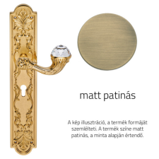Linea Cali Brilliant Crystal matt patinás Pajzsos kilincsgarnitúra 1530 PL PM zár és alkatrészei