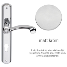 Linea Cali Cosmic matt króm Pajzsos kilincsgarnitúra 1335 PL CS zár és alkatrészei