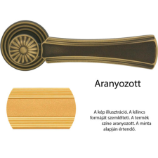  Linea Cali Daisy aranyozott körrozettás kilincsgarnitúra 1070 RB 112 OZ zár és alkatrészei