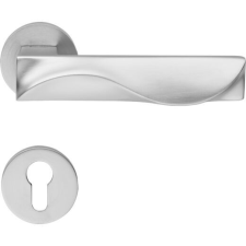 Linea Cali Duna matt króm lapos körrozettás kilincsgarnitúra 1410 RB 025 CS zár és alkatrészei