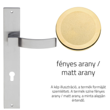 Linea Cali Elios fényes arany / szatén arany Pajzsos kilincsgarnitúra 1341 PL OM zár és alkatrészei