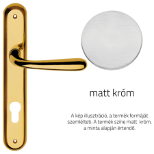 Linea Cali Garda matt króm Pajzsos kilincsgarnitúra 670 PL CS zár és alkatrészei
