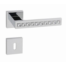 Linea Cali Reflex fényes króm négyzetrozettás kilincsgarnitúra 1215 RB 019 CR zár és alkatrészei