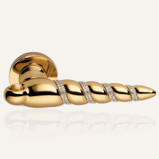 Linea Cali Shell Mesh aranyozott körrozettás kilincsgarnitúra 694 RB 025 OZ zár és alkatrészei