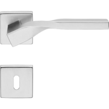 Linea Cali Twist Zincral matt króm lapos négyzetrozettás kilincsgarnitúra 489 RB 024 CS zár és alkatrészei