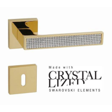 Linea Cali Zen Mesh aranyozott négyzetrozettás kilincsgarnitúra 1157 RB 019 OZ zár és alkatrészei
