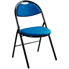 Linea Fabbrica Összecsukható szék kék szövet fekete alap. tárgyalószék