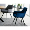  Linea Velvet Bársony Étkezőszék Tengerészkék Steppelt Karfás