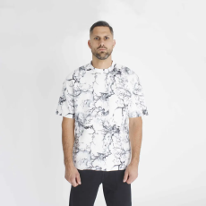  Lined Patterned Oversized T-Shirt - mintás póló - Méret: XXL