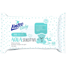 LINTEO Baby Aqua Sensitive finom nedves törlőkendők gyermekeknek 48 db törlőkendő