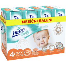 LINTEO Baby Prémium MAXI+ pelenka (10-17 kg), 184 db pelenka