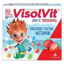 Liofilizált táplálék kiegészítő gyerekeknek, eper ízű, vitaminokkal és ásványi anyagokkal - 30 tasak vitamin és táplálékkiegészítő