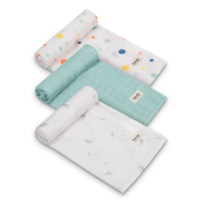 LIONELO Bamboo 3 db-os textil pelenka szett (70x70) - Dot pelenka