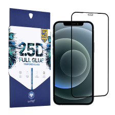 Lito - 2.5D FullGlue üveg - iPhone 12 Pro Max - fekete (KF231812) mobiltelefon kellék