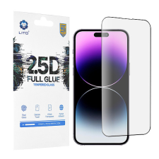 Lito - 2.5D FullGlue üveg - Iphone 14 Pro Max - Fekete (KF2310346) mobiltelefon kellék
