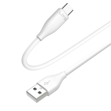 Lito Adatkábel USB csatlakozókkal, Micro-USB 60W, 1m - Lito (LD03) - Fehér kábel és adapter