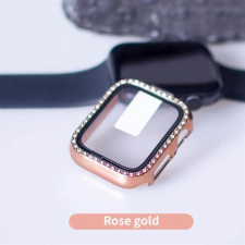 Lito iWatch 1/2/3 38mm Lito S+ Köves Üveg Előlap - Rose Gold mobiltelefon kellék