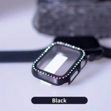 Lito iWatch 1/2/3 42mm Lito S+ Köves Üveg Előlap - Fekete mobiltelefon kellék
