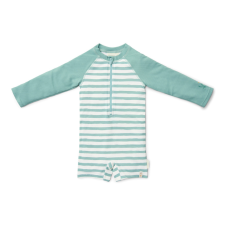 Little Dutch hosszú ujjú úszóoverál Stripes Surf Blue - 74/80 gyerek fürdőruha