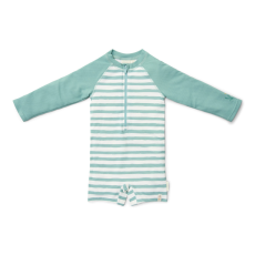  Little Dutch hosszú ujjú úszóoverál Stripes Surf Blue - 86/92